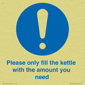 Please only fill the kettle with the amount you need